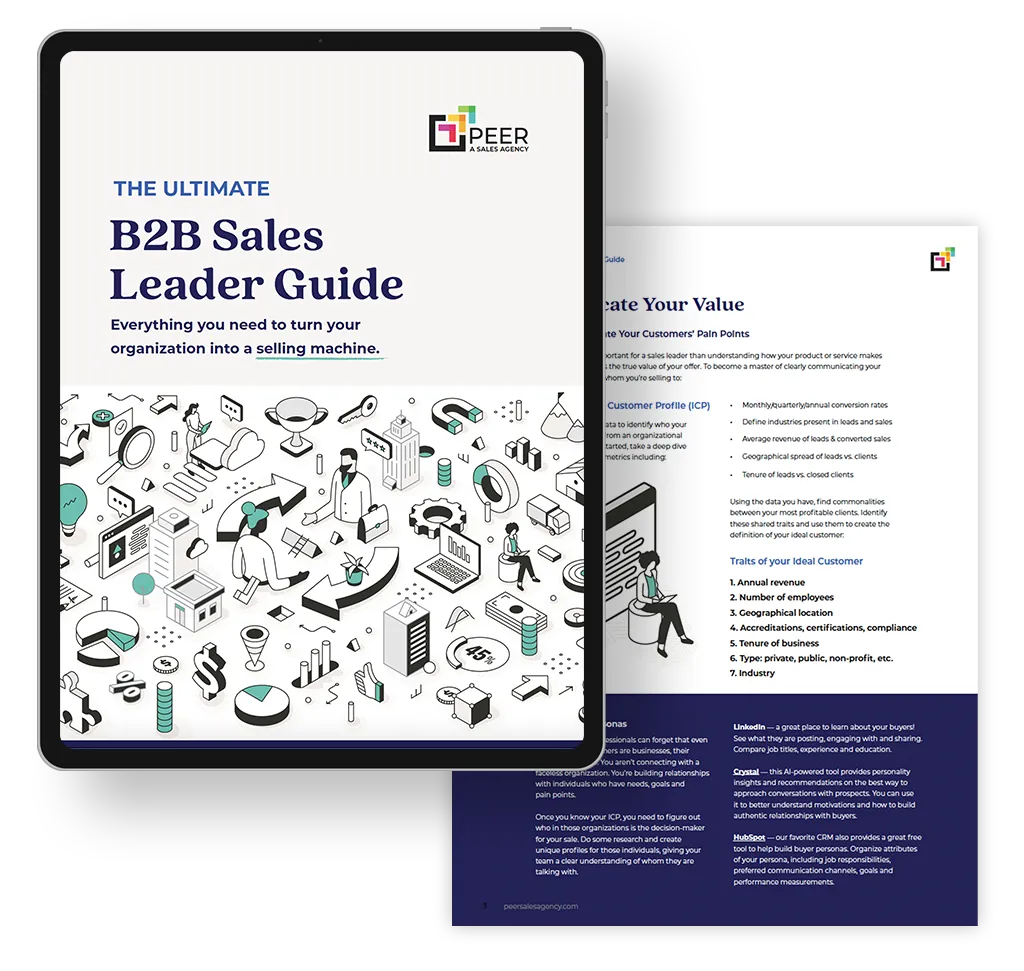 Peer Sales Agency - Ultimate B2B Sales Leader Guide Thumbnail